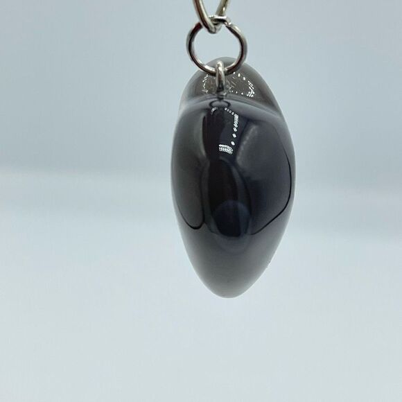 Orca agate heart keychain key ring pendant chain NEW hand crafted - Picture 10 of 11